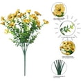 thumbnail image 4 of Artificial Fake White Flowers Plants for Outdoor Winter Christmas Decoration, 10 Bundles Faux Silk Daisies UV Resistant Look Real for Outside Planter Pot Porch Yard Patio Garden, 4 of 5