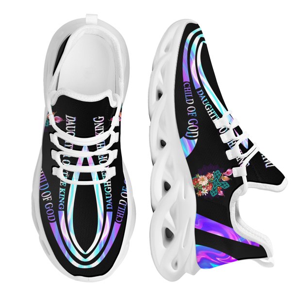 Zapatillas deportivas con plataforma resistente al desgaste y ligeras para caminar, con estampado de fe y amor,