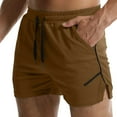 thumbnail image 2 of Zimjoy Gym Shorts for Men Muscle Quick Dry Work Out Summer Shorts Casual Side Split Drawstring Short Pants Comfy Low Waist Light Short Pants, Khaki XL, 2 of 6