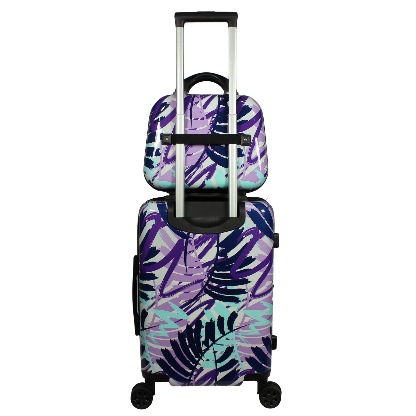 World Traveler Seasons 2-Piece Hardside Carry-on Spinner Luggage Set  20" and 13"  – Leaves