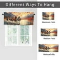 thumbnail image 6 of Galloping Horse Curtain Valances Western Farm Horses Animal Sunset Thermal Insulated Room Darkening Curtain for Dinning Room 54 by 18 in, 1 Panel, 6 of 6