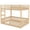 Natural, variant on Tcbosik Wood Bunk Bed Full Over Full Size, Bed Frame with Ladder and Guardrail for Small Space, Bedroom, No Box Spring Needed, White