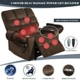 thumbnail image 4 of LITVZ Triple Motor Zero Gravity Power Lift Recliner Chair for Elderly, Extra Wide, Lifts Vertically, Legs Elevated Above The Heart, Heat Massage, 4 of 10