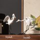 thumbnail image 4 of 2pcs Crane Statue Figurine Modern Minimalist Bird ornament Home Bedroom, 4 of 7