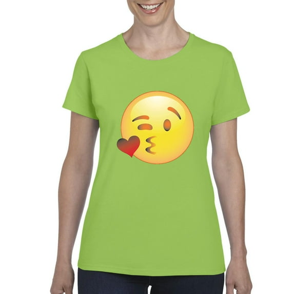 Normal is Boring - Women's T-Shirt Short Sleeve, up to Women Size 3XL - Emoji Winky Face