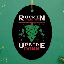 Vintage Rockin Around The Tree Upside Down Christmas Ornament