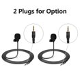 thumbnail image 3 of Mini Clip-on Lavalier Condenser Microphone with 4-Pin 3.5mm Plug 3 Meters Cable for Live Stream/Recording/Interview Compatible with Cellphone/Laptop, 3 of 7