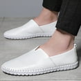 thumbnail image 6 of Tawop Men Dress Shoes Clearance Faux Leather Casual Loafer White Size:7, 6 of 6