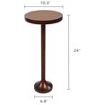 CodYinFI Small Pedestal End Table, Metal Base Side Table, Drinking Table with Scratching