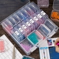 thumbnail image 2 of Clear Bead Storage Containers, 24Pcs Small Plastic Bead Organizer Box, Mini Rectangle Storage Boxes with Hinged Lids for Seeds Beads Rhinestones Jewelry Crafts Small Items (1 Pack), 2 of 7