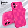 thumbnail image 3 of Funda de teléfono KANGHAR compatible con iPhone 16 de silicona, color rosa intenso, 3 of 6