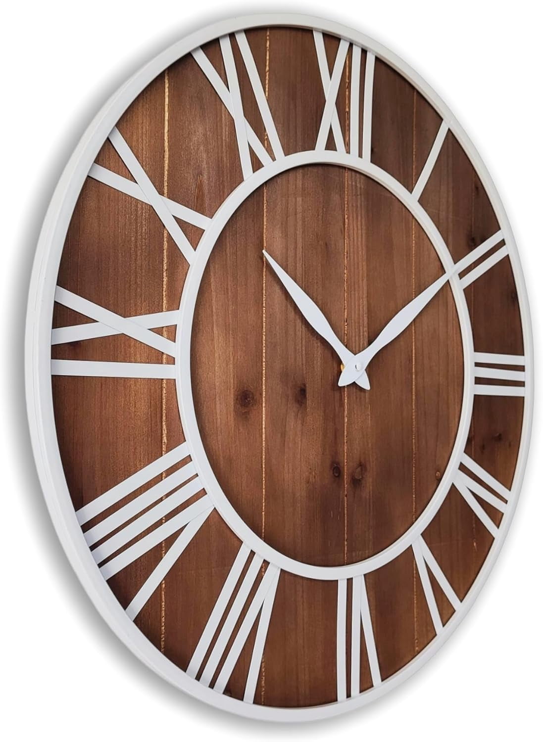 24 Inch Thicken & Heavy Large Metal Wall Clocks for Living Room Decor Large Decorative Clock Oversized,Big Roman Numeral Non Ticking