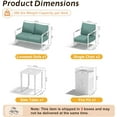 thumbnail image 6 of MBY 4-Seat Aluminum Patio Furniture Set with 45,000 BTU Propane Fire Pit Table and Glass Wind Guard, Weather-Resistant for Garden, Pool or Balcony-White, 6 of 9