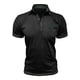 thumbnail image 4 of Blusa y camisa de manga corta con cuello vuelto para hombre, color liso, con solapa, botón y bolsillo, informal, a la moda, blusa para hombre, 4 of 7