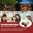thumbnail image 5 of Lot de 2 maracas en Bois Colorés, instruments de percussion à Manivelle pour Adultes (instruments de Fête Rythmée).,B, 5 of 5