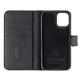 thumbnail image 3 of Decoded Detachable 2-in-1 Wallet Case for Apple iPhone 12 Mini - Black Leather, 3 of 6