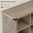 thumbnail image 5 of Ataucjin 8 Cube Storage Organizer Bookshelf,3 Tier Farmhouse Horizontal Bookcase,62 Inch Wood Storage Bookcase for Entryway, Long Low Bookshelves for Living Room, 5 of 9