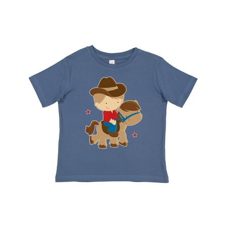 

Inktastic Cowboy Boy on Pony Gift Toddler Boy Girl T-Shirt