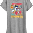 thumbnail image 3 of Disney - Pinocchio - Nothin But Trouble - Women's Short Sleeve Graphic T-Shirt, 3 of 5