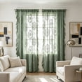 thumbnail image 4 of Orangide Lace Sheer Curtain Floral Rod Pocket Window Curtain for Living Room Bedroom Soft Sheer Voile Drapes Home Decor Light Filtering, 4 of 6