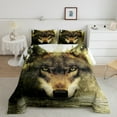 thumbnail image 2 of Erosebridal Afro Safari Wolf Bedding Sets Twin with Comforter, Wild Animal Duvet Insert, Reversible 2pcs, 2 of 7