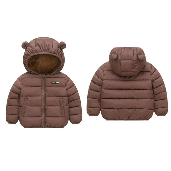 Baby Winter Coat,Little Boys Girls Puffer Coat Cute Bear Ear with Hoods Lightweight Puffer Jacket for Baby Kids Winter Jacket Baby Boy Clothes