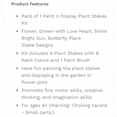 thumbnail image 4 of Crayola li'l green thumb plant stakes to paint 4 Pack Paintable Plant Stakes. Comes With 4 Plant Stakes-1 Brush-8 Paint Colors, 4 of 4