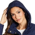thumbnail image 3 of Women's Weathercast Hooded Quilted Walker Jacket Color: Navy Size: MEDIUM, 3 of 4