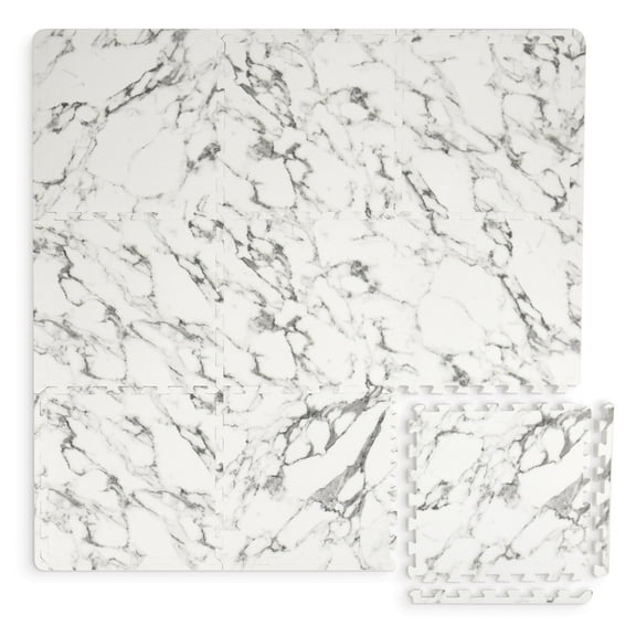 FloorPops Athena Marble Interlocking Floor Tiles 9 Tiles/9 sq. ft.