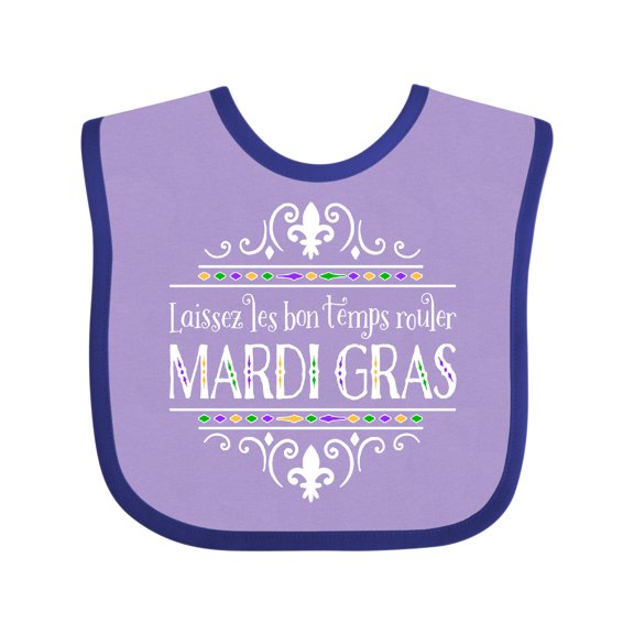 Inktastic Laissez Les Bon Temps Rouler Mardi Gras Boys or Girls Baby Bib