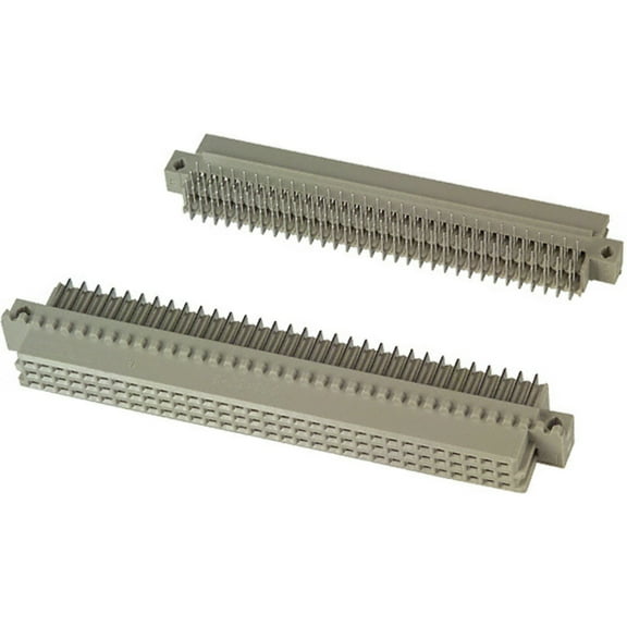 Pack of 2 5650895-4 Connector Receptacle, 96 Position Din Female Sockets Gold Through Hole, Right Angle :RoHS