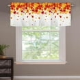 thumbnail image 5 of Fall Autumn Maple Leaves Kitchen Curtains Valance for Windows Thanksgiving Leaf Harvest Curtain Farmhouse Rod Pocket Window Treatment for Bathroom Bedroom Living Room Decorations 54x18inch, 5 of 6