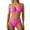 D579/Hot Pink, variant on Womens Bikini Sets Two Piece Swimsuits V Neck Low Rise Crisscross Back Self Tie Spaghetti Straps 2026 Retro Swimsuit