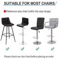 thumbnail image 5 of Bar Stool Cover Set of Waterproof Scandinavian Square Brown Swivel Bar Stool Cover with Backrest Industrial Bar Stool Cover Universal Short Stretch Cover, 5 of 5