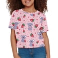 thumbnail image 3 of Uourmeti Koala Sports T- Shirt Kids Summer Cute Short Crewneck Pullover Strawberries Casual Short Sleeve Crop Top for Girls 11-12Y, 3 of 5