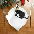 thumbnail image 2 of GZHJMY Soft Reusable Satin Table Decorative Napkins,20x20InX6 PCSCat Paw Print,Family Dinner Wedding Banquet, Cocktail Party, Kitchen,Birthday Party, 2 of 7