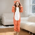 thumbnail image 2 of REDARER Girls Bear Ear Romper Long Sleeve Pajama, Soft Grip Soles Jumpsuit for Toddler Kids Sleep and Play,9-10 Years, 2 of 5