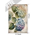 thumbnail image 5 of Floral Decor Hydrangea Retro Aluminum Sign 5.5x8 IN Metal Tin Sign Hydrangea Flower Wall Picture Antique Floral Wall Art Tin Garden Signs for Outside Yard Sign, 5 of 6