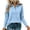 Blue-02, variant on Perfectbot Women's Vintage Long Sleeve Collared Shirt, Stretch Knit Button Up Top Casual Office Work Wear