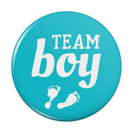 

Team Boy Baby Blue Footprints Kitchen Refrigerator Locker Button Magnet