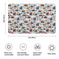 thumbnail image 3 of Cartoon Construction Vehicles Buildings Gray Pattern Bathroom Rugs Mat,Non Slip Microfiber Bathroom Rug,Rubber Backing,Soft Bathroom Mats for Bathroom Floor,Tub and Shower,20x32in(50x80cm), 3 of 5