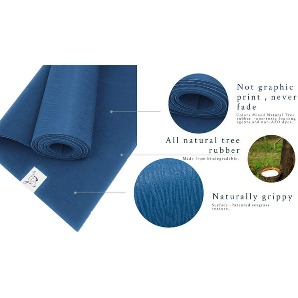 lading baard Afwijzen Tiggar Yoga mat - 4mm Thick Mat, Eco Friendly and All Natural Tree Rubber. Non  Slip Yoga mat,Dense Cushioning for Support and Stability in Yoga, Pilates,  and General Fitness - Walmart.com