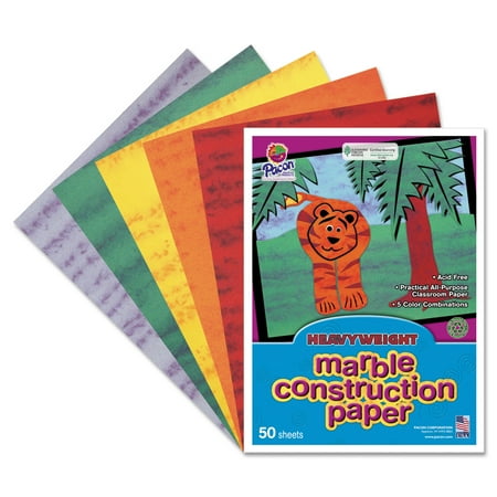 Pacon Art Street Marble Construction Paper - 9" X 12" - Assorted (148200)