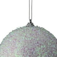 thumbnail image 4 of Northlight 4.5" Iridescent Bristled Christmas Ball Ornament - White/Green, 4 of 5