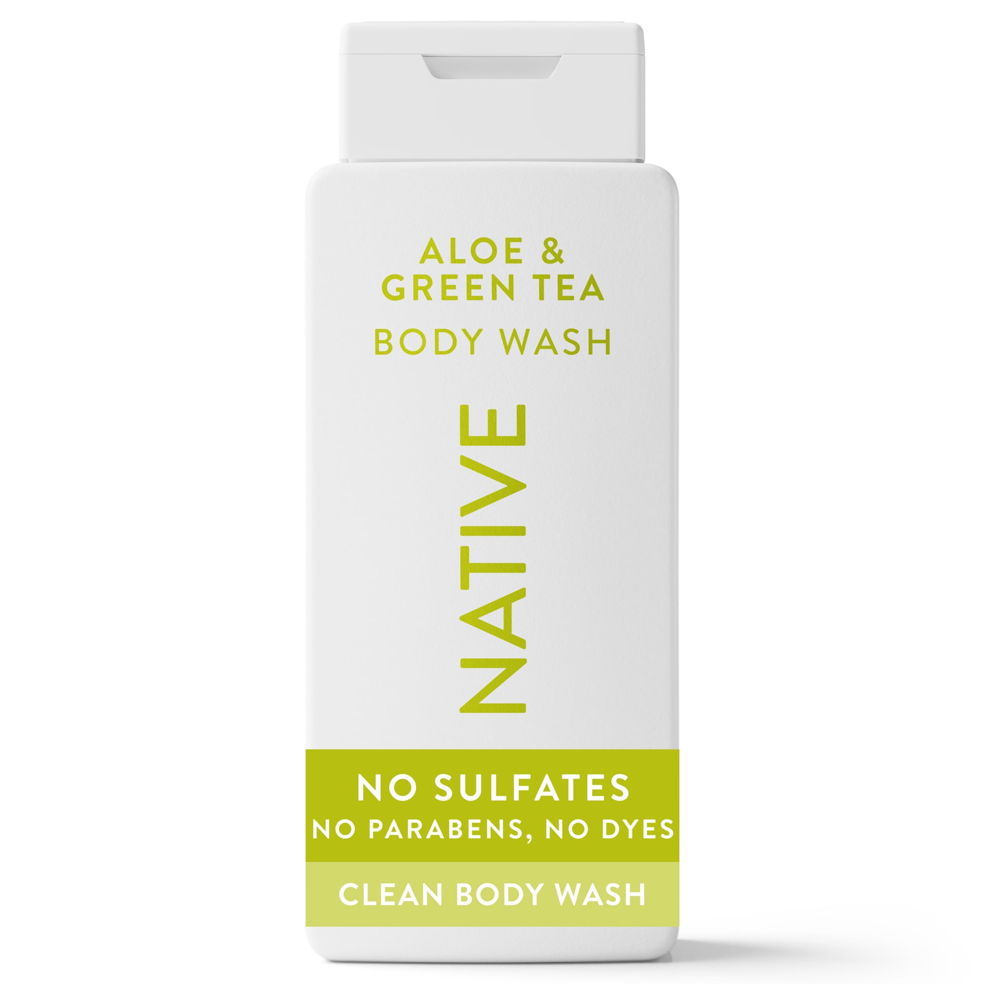 Native Body Wash, Sulfate Free, for Women & Men, Aloe & Green Tea, 18 fl oz