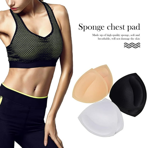 Sponge Bra Push Up Pads Breast Enhancer Removable Insert Padding Cup Women  Soft.