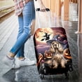 thumbnail image 3 of Spooky Halloween Night Witch Cocker Spaniel Glowing Pumpkins Travel Luggage Cover Cockers Dog Lover Gifts Suitcase Dust Protective Decor - 12015, 3 of 5