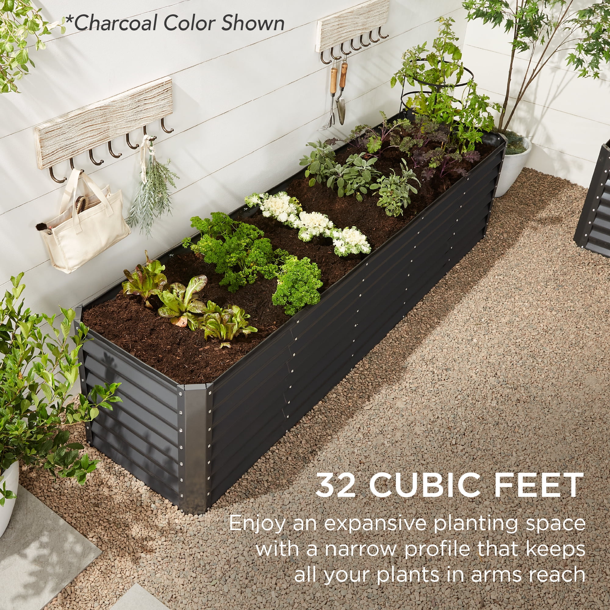 Best Choice Products 8x2x2ft Raised Metal Outdoor Garden Bed for Flowers Vegetables Herbs - Burgundy