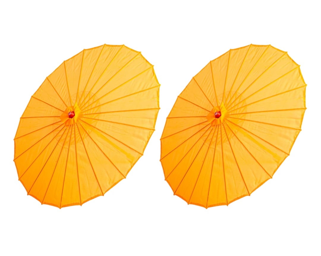 Handmade Bomboo Yellow Chinese Parasol 