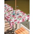 thumbnail image 2 of Outdoor Tablecloth with Umbrella Hole for Patio/Picnic/Party/Camping, Pink Flower Waterproof Table Cloth Square Cover Washable, Spring Floral Elegant Pastoral Watercolor (60"x 60"), 2 of 8